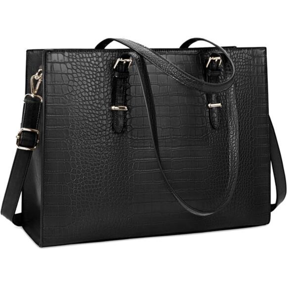 Handbags - Tote Bag Faux Leather Professional Black